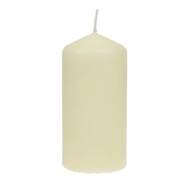 Spaas Ivory Pillar Candle - 70 Hour Burn Time - Glossy Finish