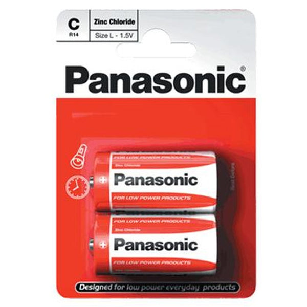 Panasonic Zinc Carbon C Batteries 2 Pack
