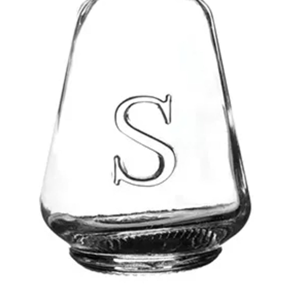Essentials Clear Glass Salt Pot Dispenser | White Screw-Top Cap