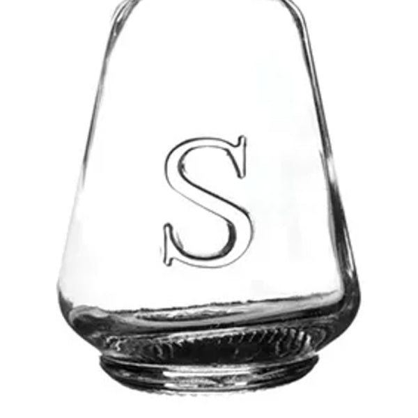 Essentials Clear Glass Salt Pot Dispenser | White Screw-Top Cap