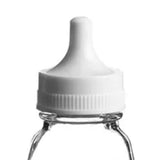 Essentials Clear Glass Salt Pot Dispenser | White Screw-Top Cap