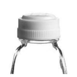 Essentials Clear Glass Pepper Pot | White Screw-Top Lid, Embossed P