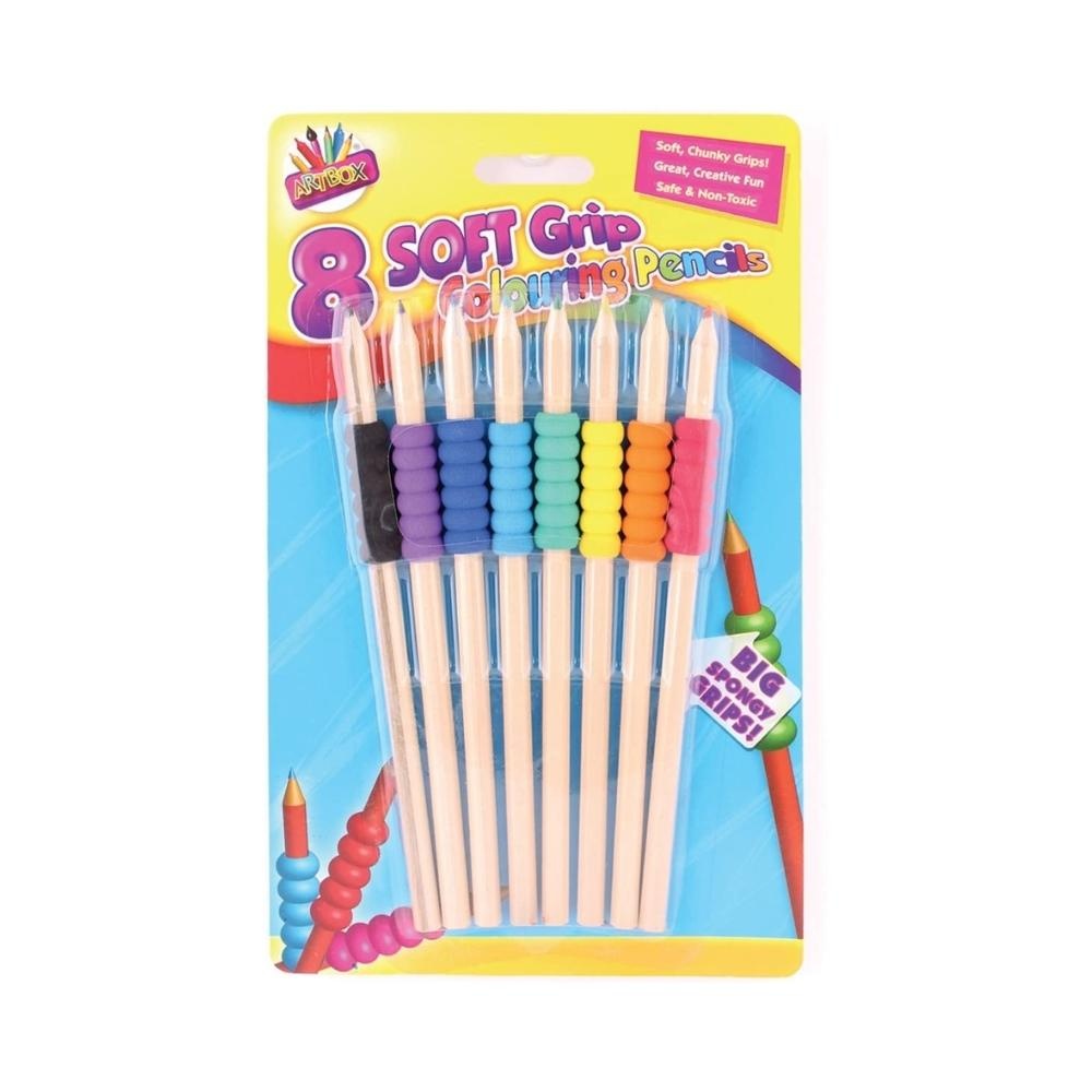 Artbox Bright Grip Colouring Pencils - 8 Pack