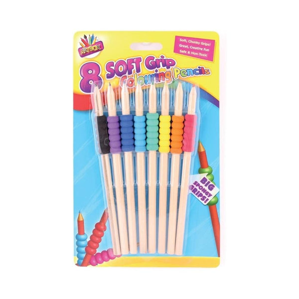 Artbox Bright Grip Colouring Pencils - 8 Pack