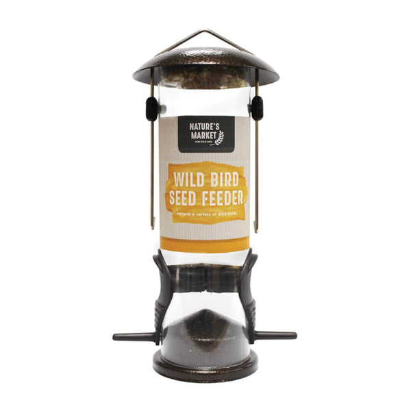 Nature's Market Hammertone Finish Wild Bird Seed Feeder | Hanging Loop