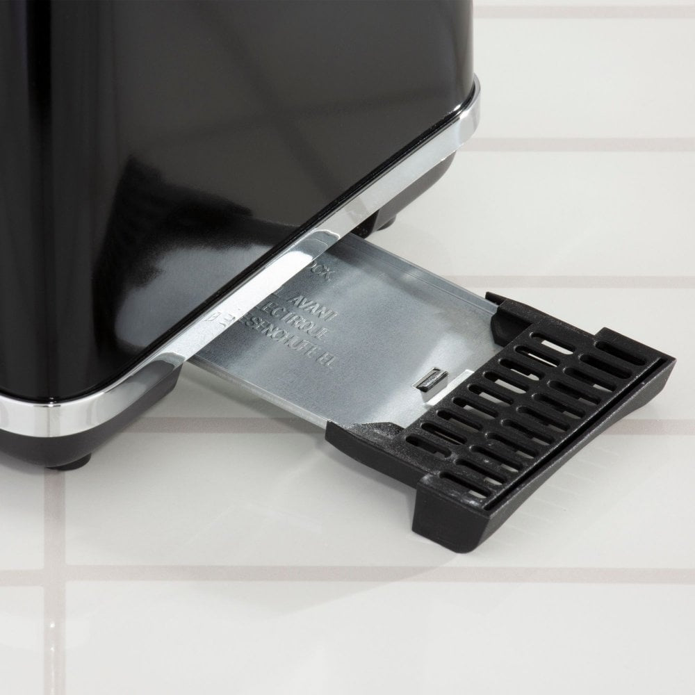 Daewoo Kensington Two Slice Toaster | Black and Chrome, Reheat, Defrost