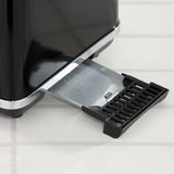 Daewoo Kensington Two Slice Toaster | Black and Chrome, Reheat, Defrost
