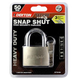Dekton Satin Finish Padlock - 50mm - 3 Keys