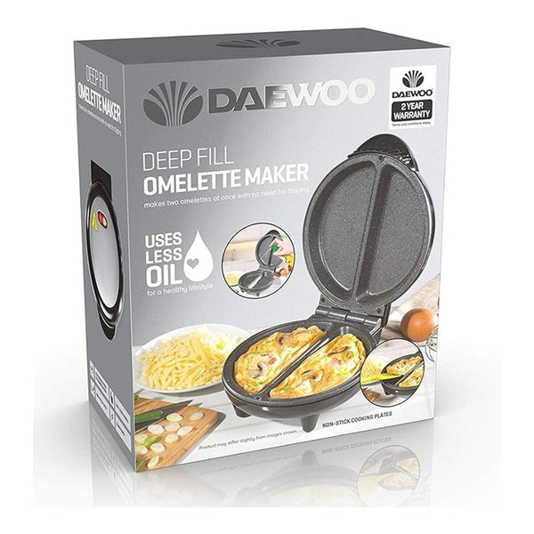 Daewoo Deep Fill Non-Stick Omelette Maker | Dual Compartments