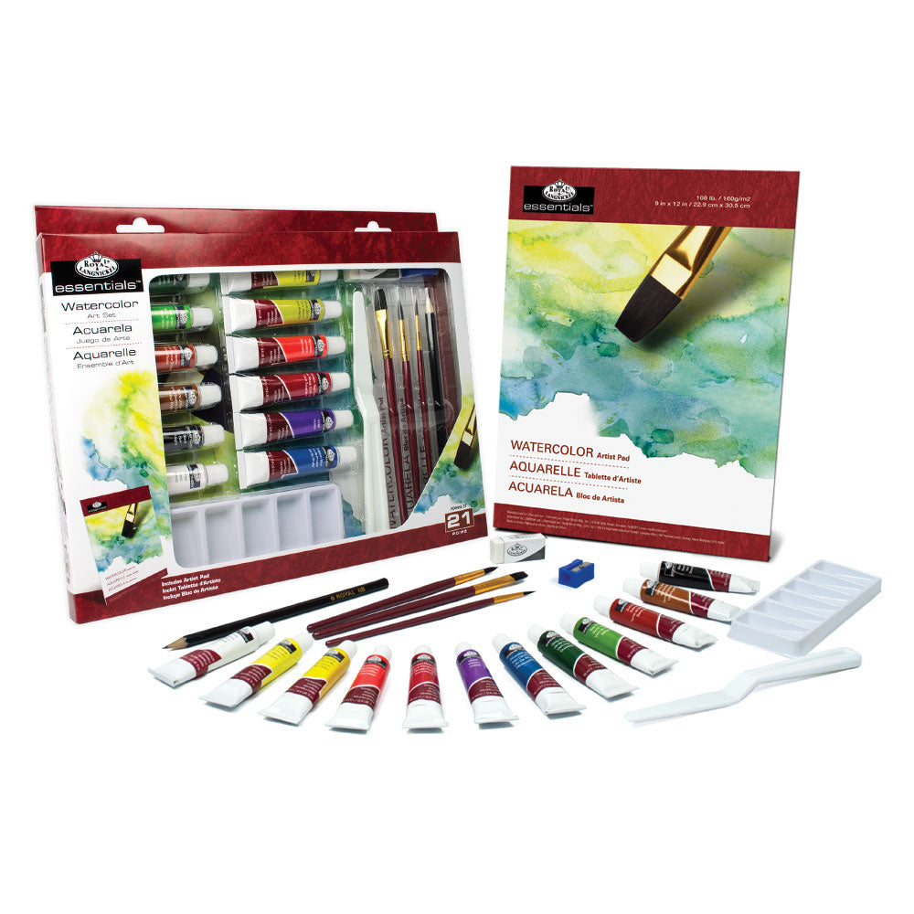 Essentials Large Acrylic Watercolour Art Set | 21 Piece Set