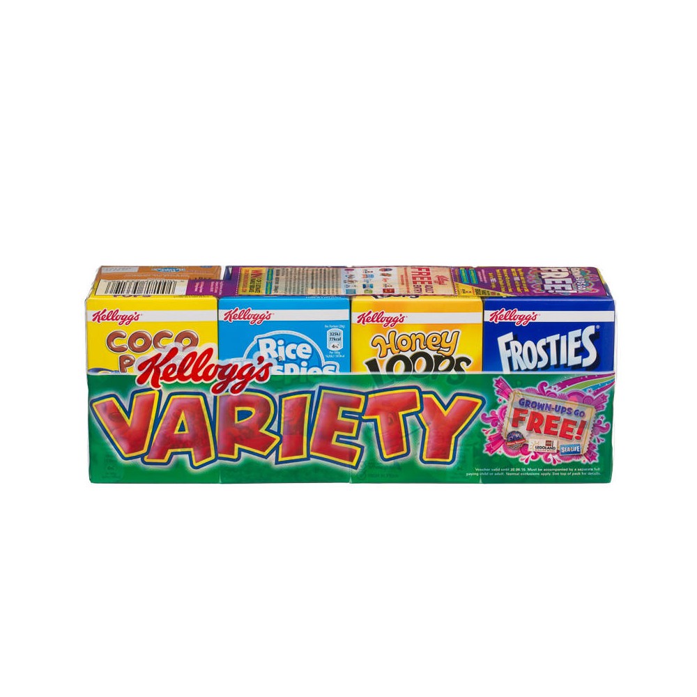 Kelloggs Breakfast Cereal Variety Pack | Pack of 8, 196g, Single-Serve Boxes