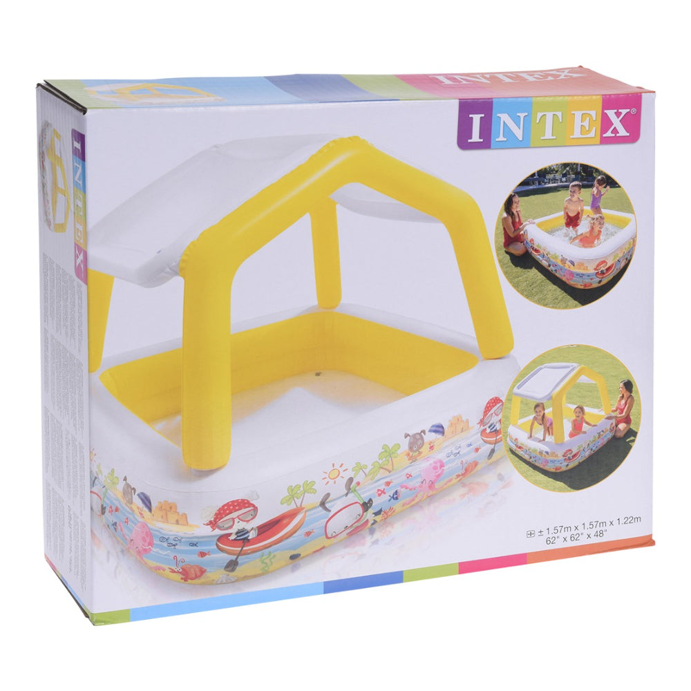 Intex Sun Shade Inflatable Kids Pool with Canopy | 157 x 157 x 122cm