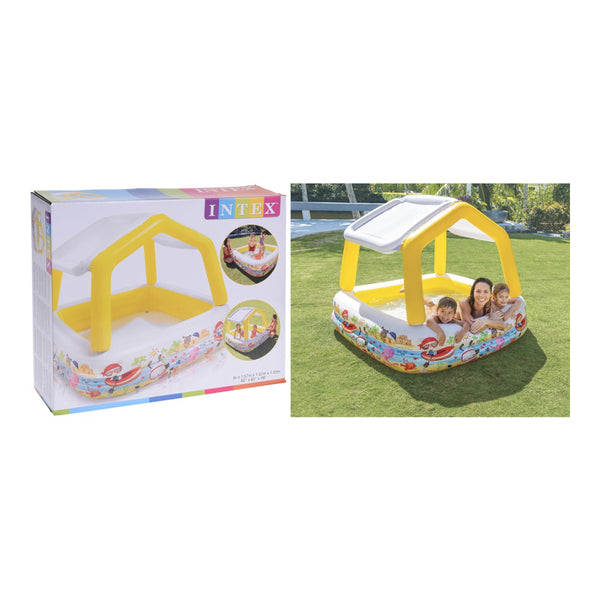 Intex Sun Shade Inflatable Kids Pool with Canopy | 157 x 157 x 122cm
