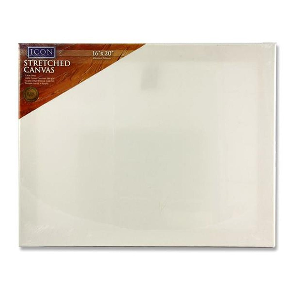 Icon Pre-Stretched and Primed Cotton Canvas for Artists | 16 x20 inch