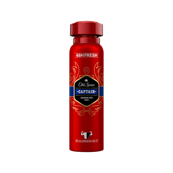 Old Spice Captain Deodorant Body Spray | 150ml, Up to 48h Protection