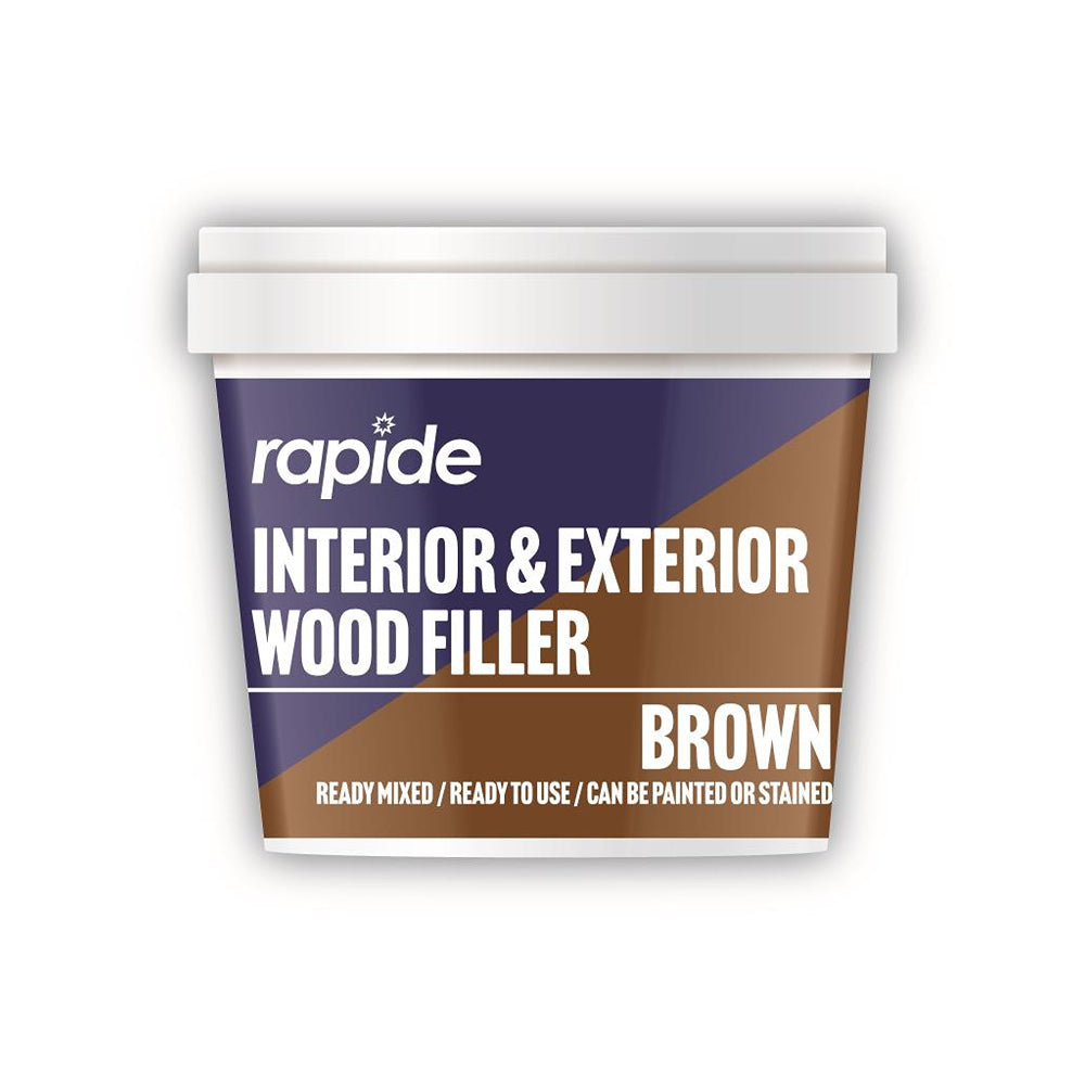 Rapide Ready to Use Interior &amp; Exterior Brown Wood Filler | 470g