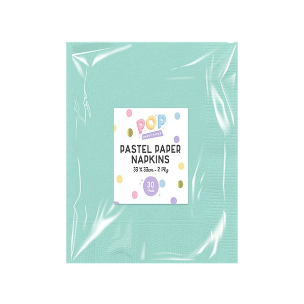 Pastel Disposable Paper Napkins | Assorted Colours, 2 Ply, Pack of 30