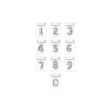 Metallic Silver Foil Number Balloon | 65cm, Assorted Numbers 0–9
