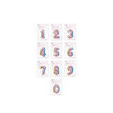 Giant Multicoloured Iridescent Foil Number Balloon | Assorted 0–9