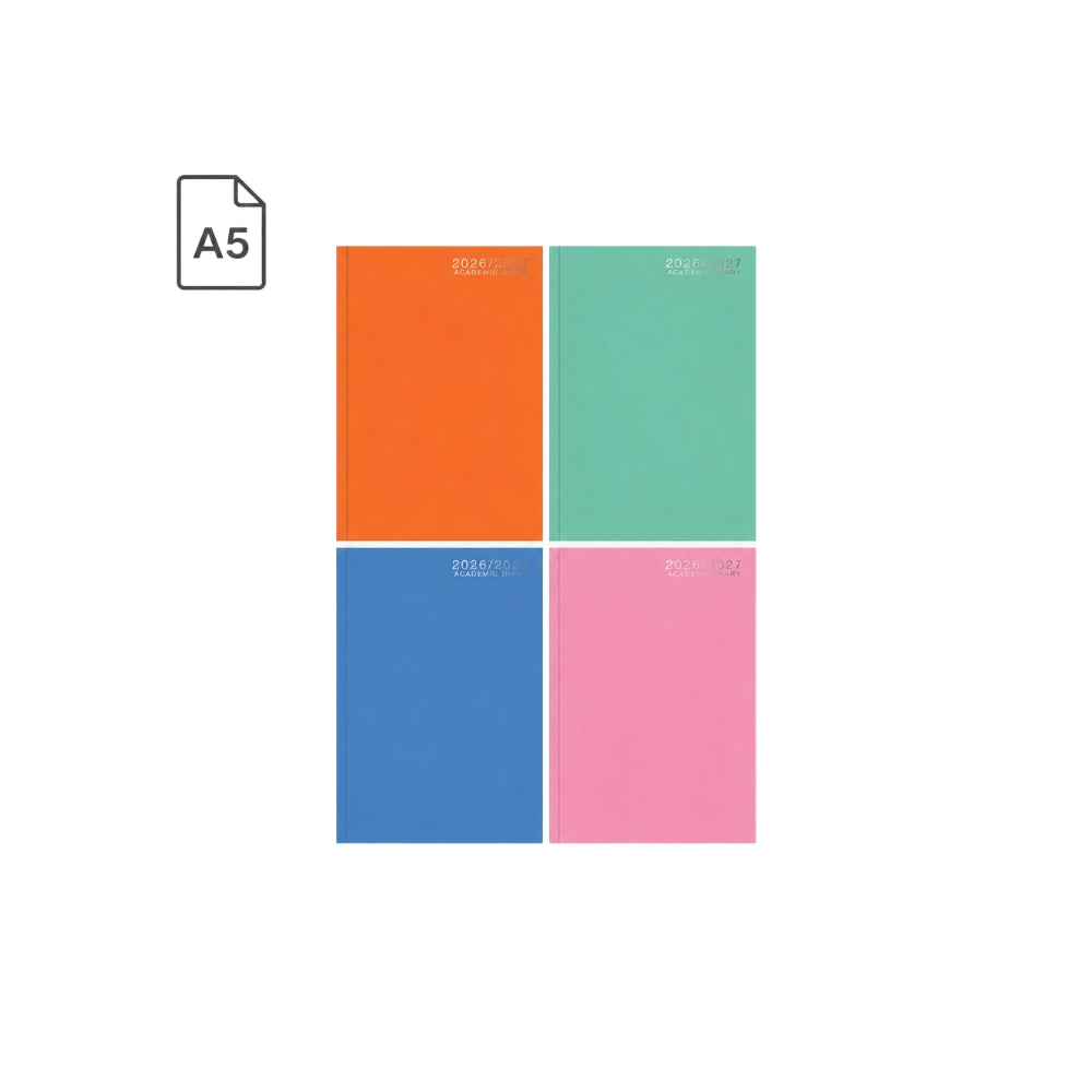 Tallon A5 Academic Casebound Diary - Assorted Colours