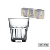 Urban Living Vegas 3-Pack Faceted Drinking Glasses | 29cl Capacity