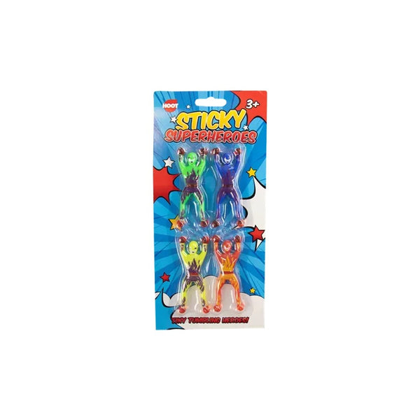 Sticky Superheroes Tumbling Toys | Pack of 4, Assorted Colours