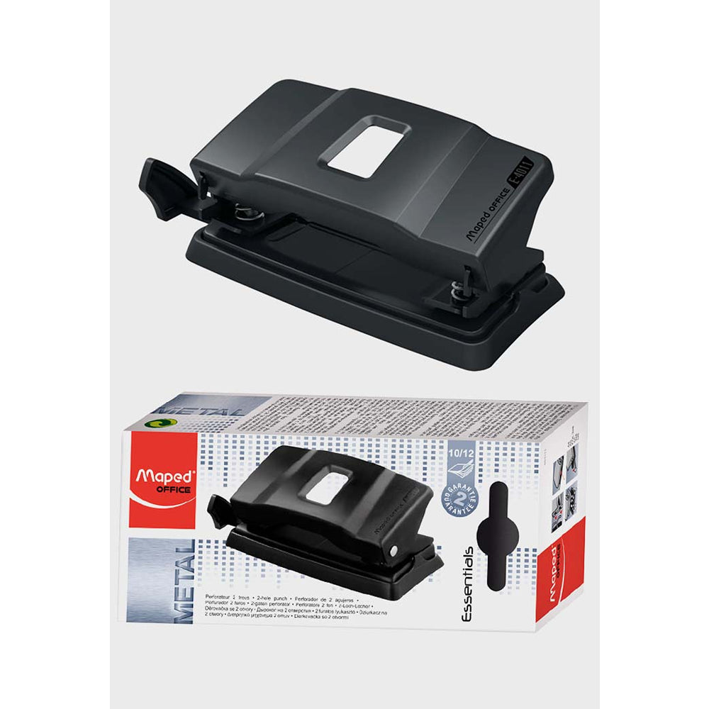 Maped Office 2 Hole Metal Paper Punch 10/12 Sheets