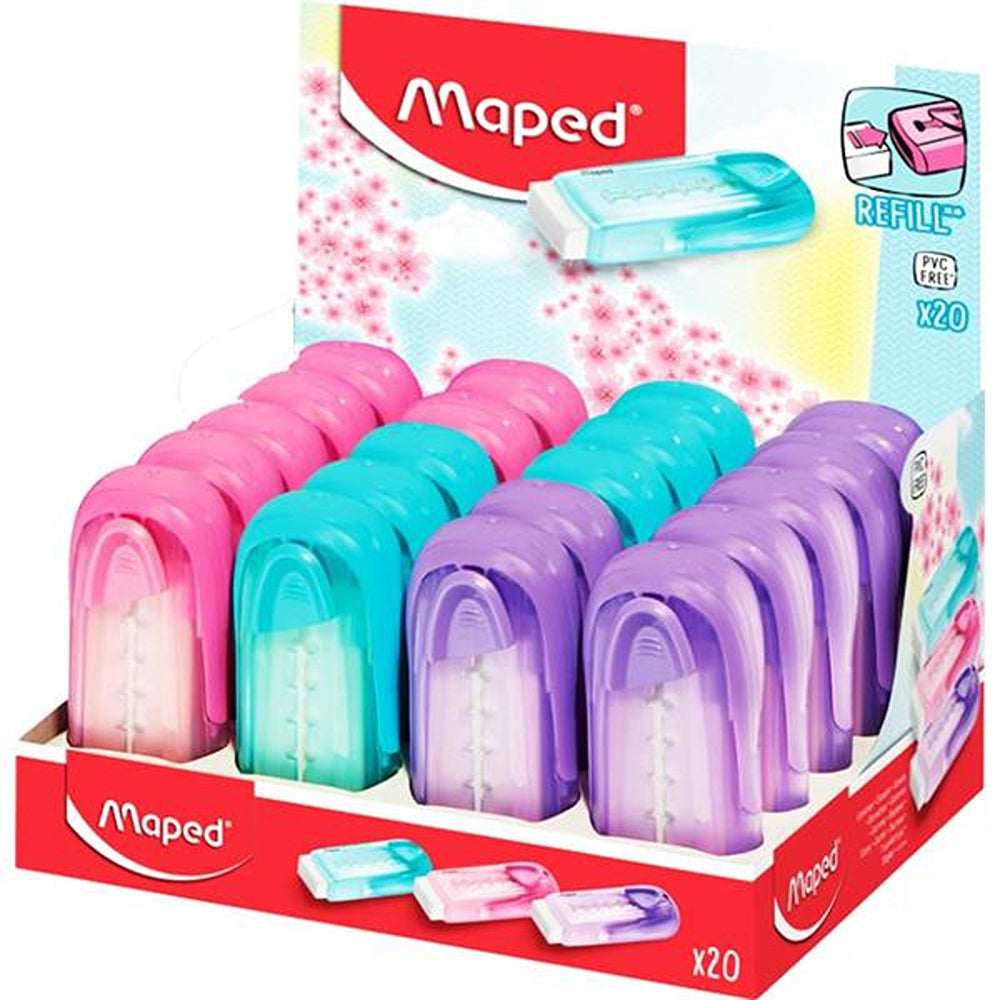 Maped Universal Stick Eraser Assorted Pastel Colous | Refill Me