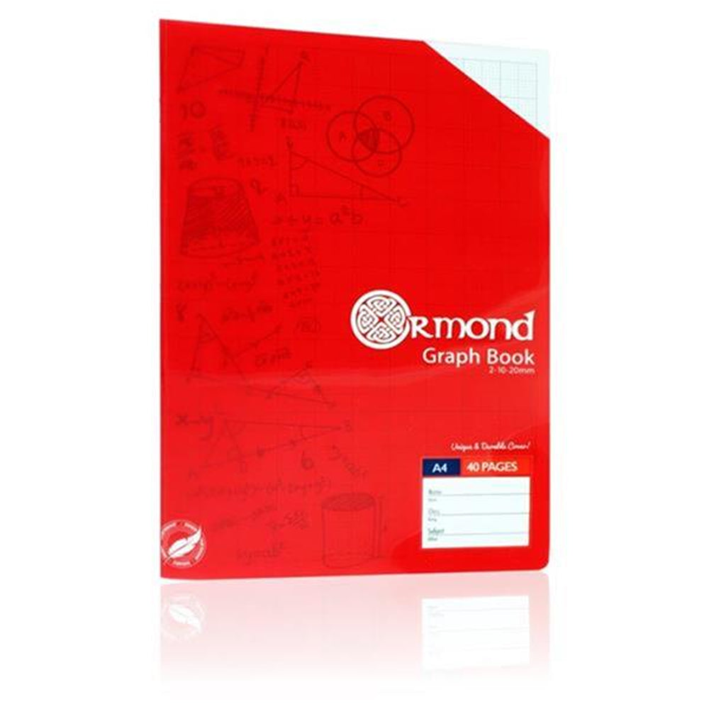 Ormond A4 Graph Book Durable Cover | 40 Page