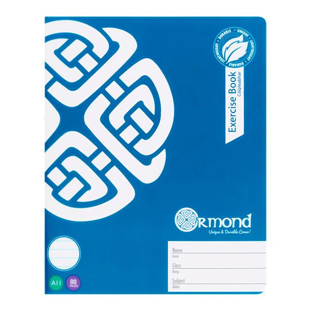 Ormond A11 Exercise Copy Books Durable Cover | 88 Page | Pack of 5 | Bold Colour