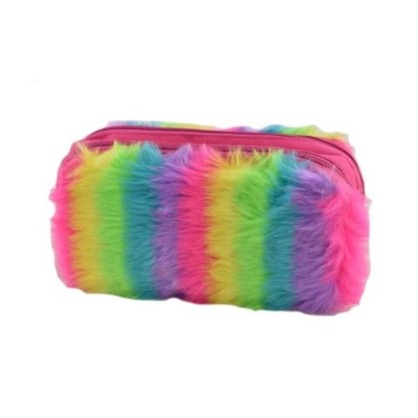 Double Pencil Case Furry Neon