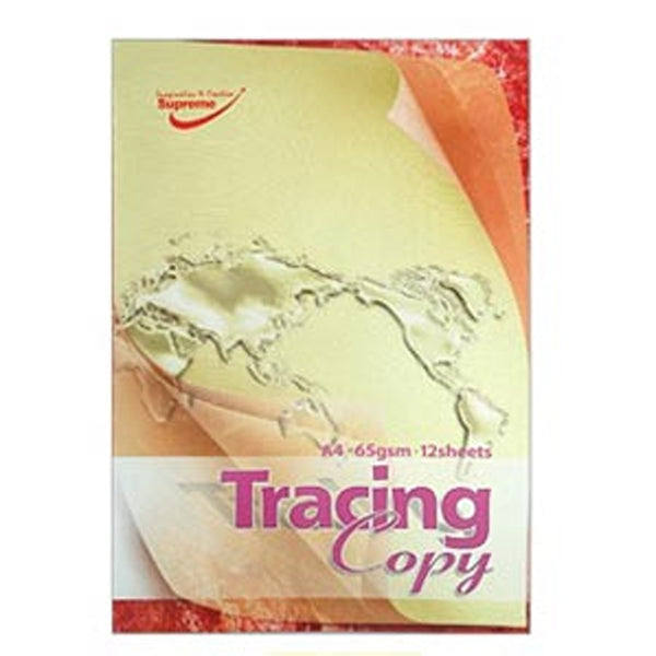 Supreme A4 Tracing Copy Paper Pad | 65 gsm, 12 Sheets