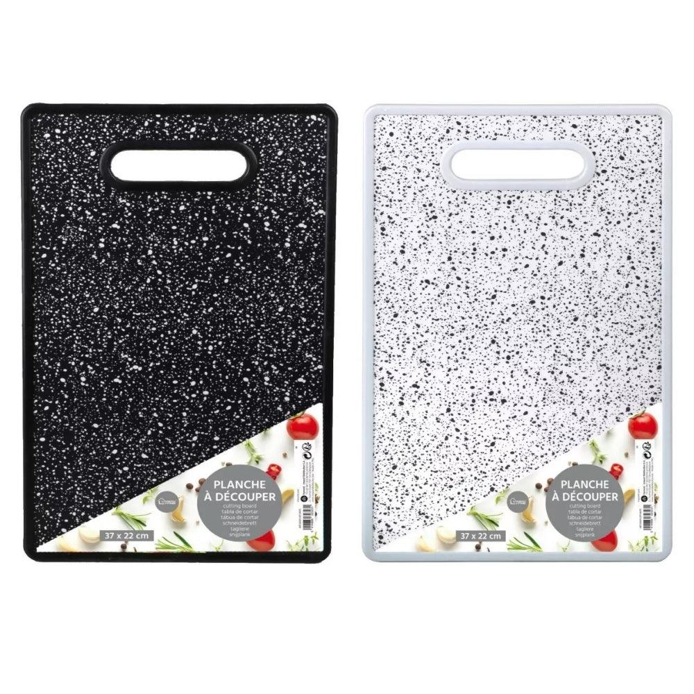 Urban Living Durable Non-Porous Chopping Board | 37x23cm | Speckled Black and White Pattern
