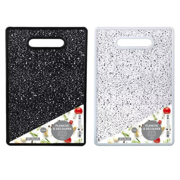 Urban Living Durable Non-Porous Chopping Board | 37x23cm | Speckled Black and White Pattern