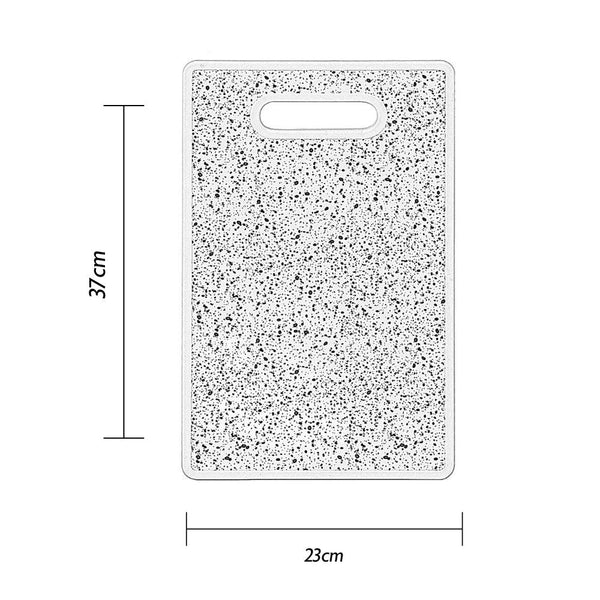 Urban Living Durable Non-Porous Chopping Board | 37x23cm | Speckled Black and White Pattern