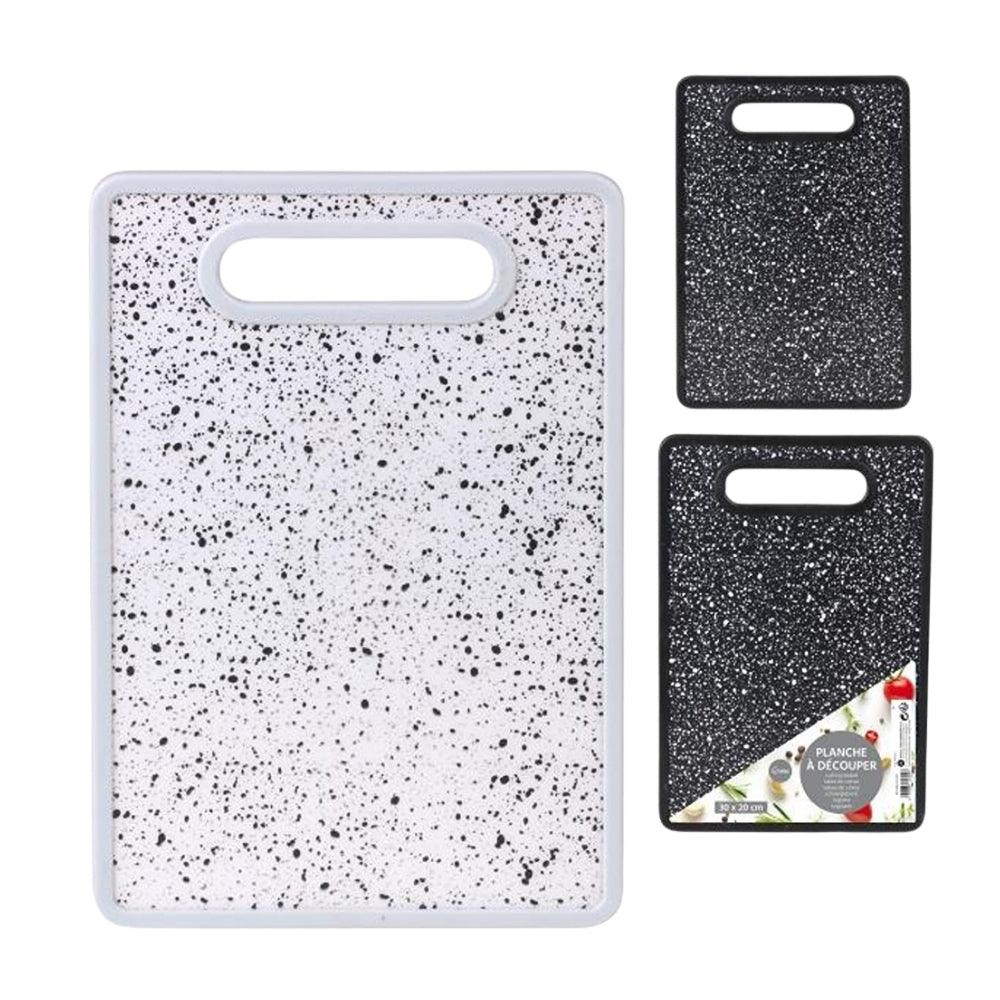 Urban Living Durable Plastic Chopping Board | 20x30cm, Black/White