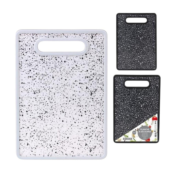 Urban Living Durable Plastic Chopping Board | 20x30cm, Black/White