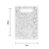 Urban Living Durable Plastic Chopping Board | 20x30cm, Black/White