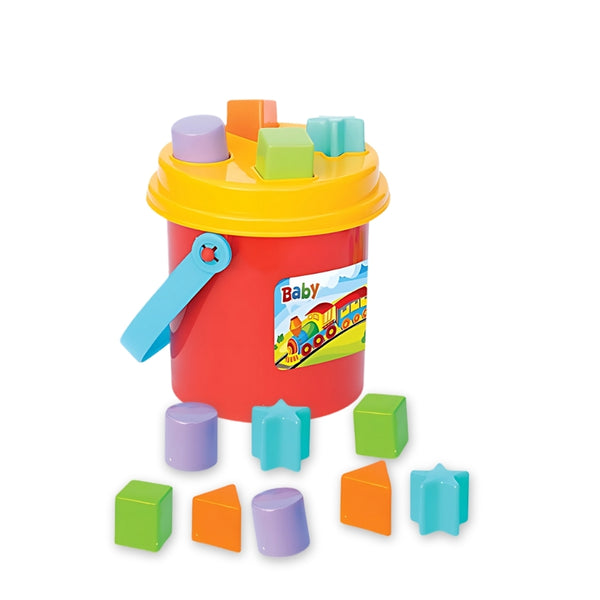 ded shape sorter bucket  14 pcs 