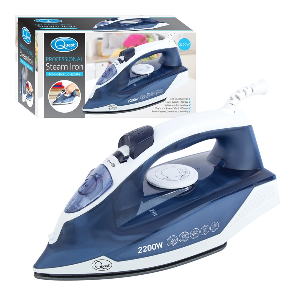 Quest Steam Iron - Lightweight - 2200W