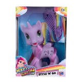 Magical Kingdom Style and Go Unicorn Pony Toy | Assorted Designs, Comb