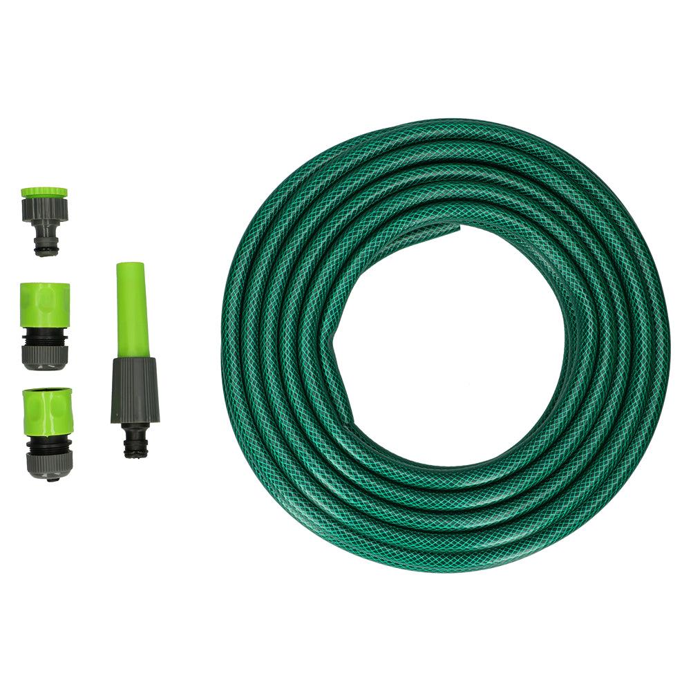 Kinzo Garden Hose Set with Nozzle &amp; Connectors | 15m | 5 Piece Set