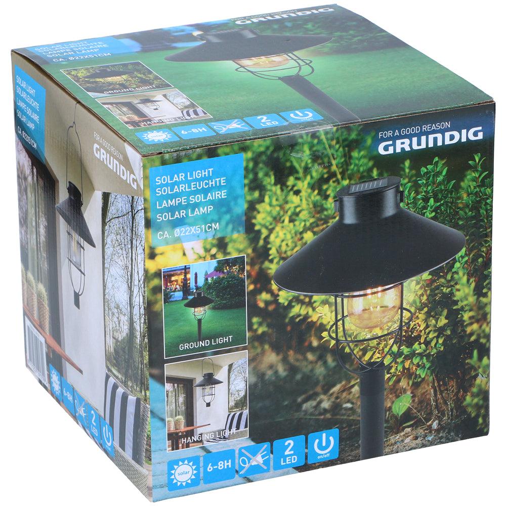 Grundig Solar Hanging Black Lantern Light | 64cm - Choice Stores