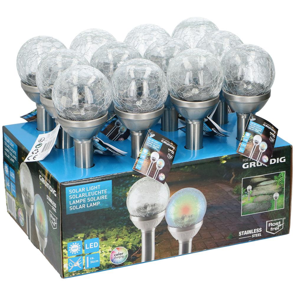 Grundig Glass Ball Solar Light | 34 x 8cm - Choice Stores