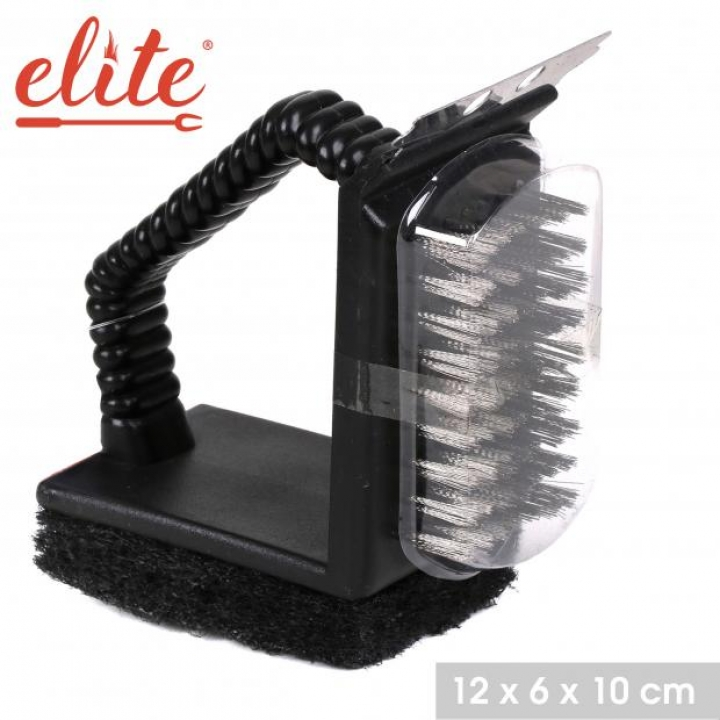Elite Multi-Functional BBQ Brush 3 in 1 | Stainless Steel Bristles
