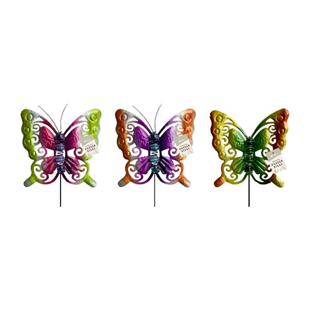 Rowan Colourful Glass Bead Butterfly Garden Stake | Assorted Colour