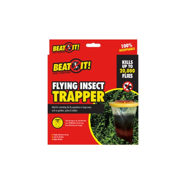 Beat It Disposable Flying Insect Trapper | Outdoor Fly Control, 30 Days
