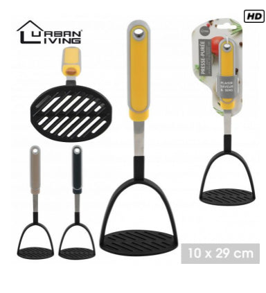 Urban Living Nylon Masher Silicook | Ergonomic, Soft-Touch Finish, 10 x 29 cm