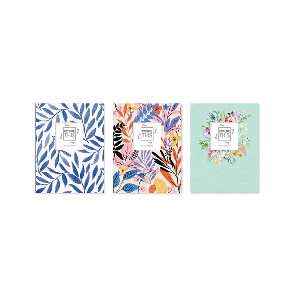 Printed Botanical Photo Album | 6 x 4, Pack of 3, Assorted Designs