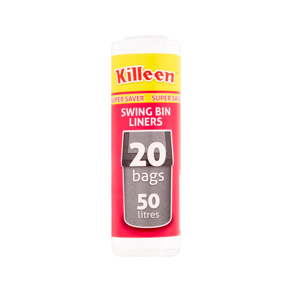 Killeen Swing Bin Liners | Pack of 20 Bags, 50 Litre Capacity
